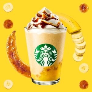 スターバックスで売り出し中のバナナブリュレフラペチーノ